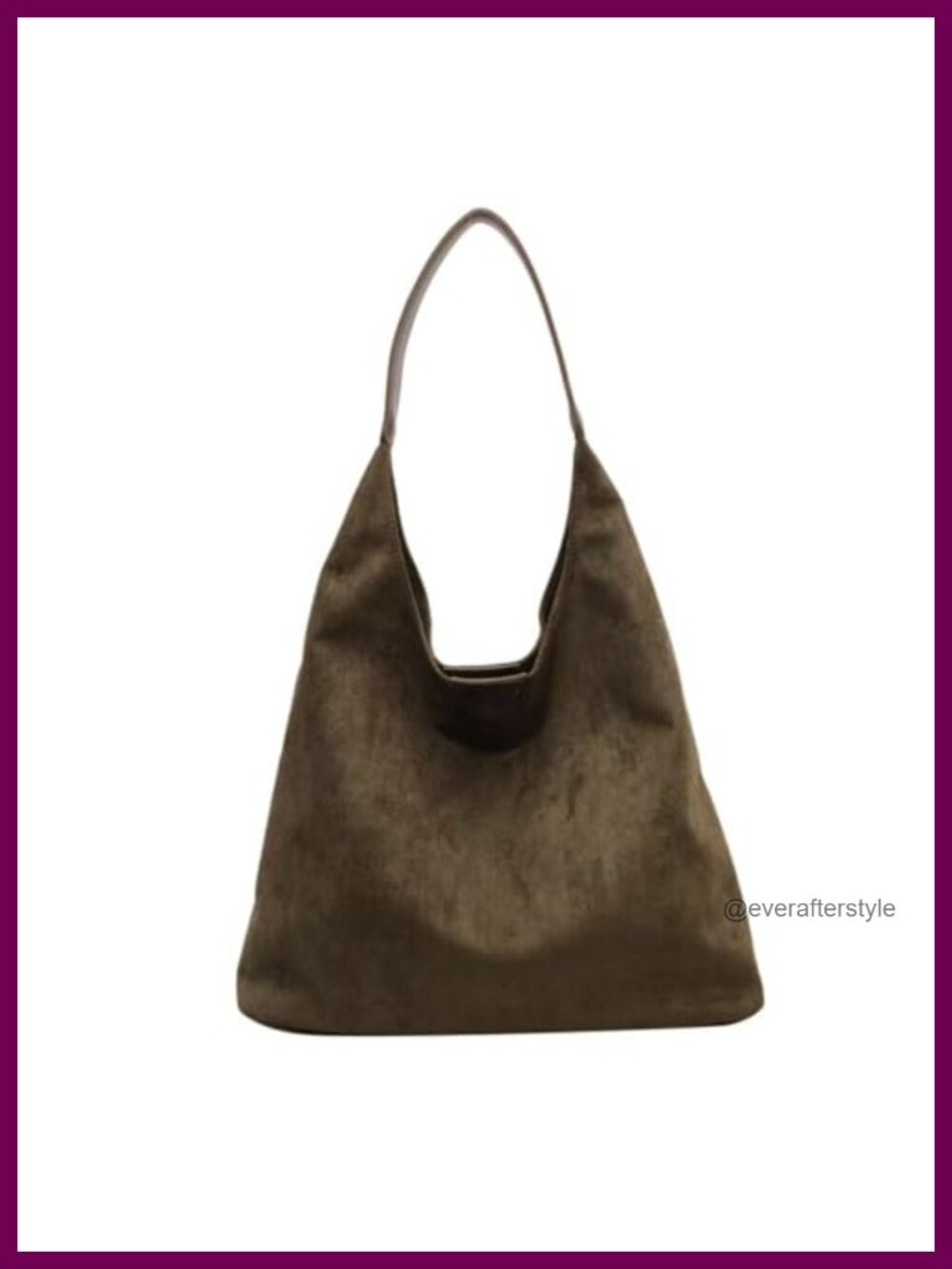 Faux Suede Hobo Bag Slouchy Top-Handle Tote for Work Office
